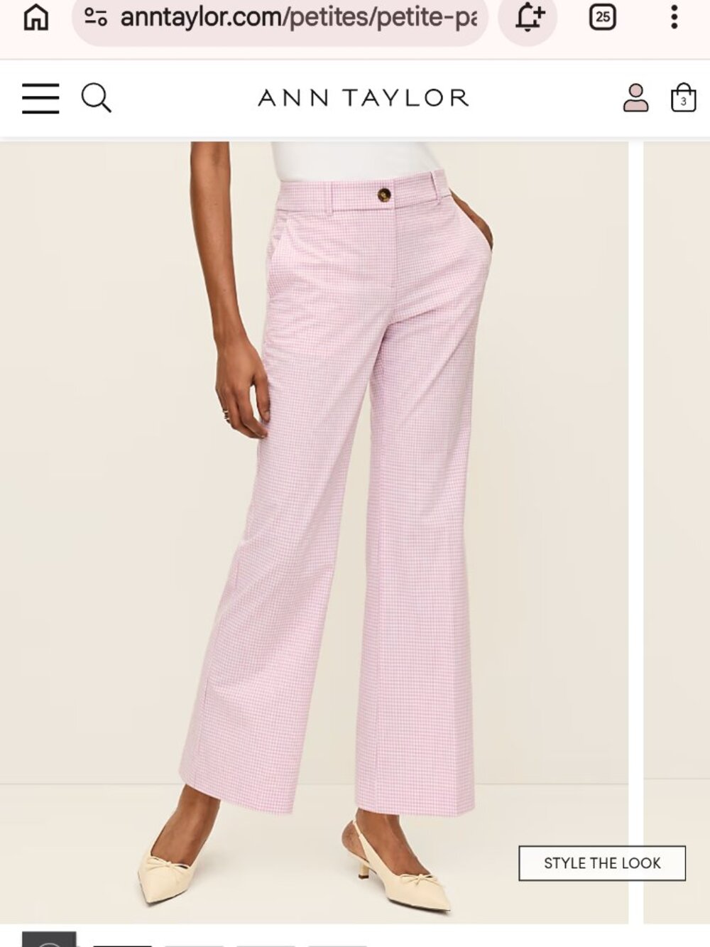 Ann Taylor Gingham Size 2 Petite Pants NWT